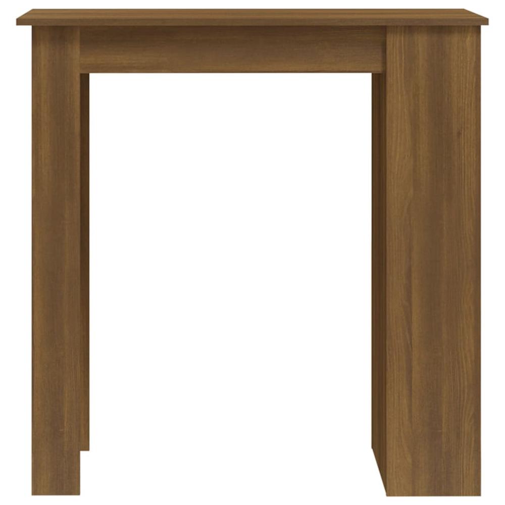 vidaXL Bar Table with Storage Rack Brown Oak 40.2"x19.7"x40.7" Engineered Wood. Picture 5