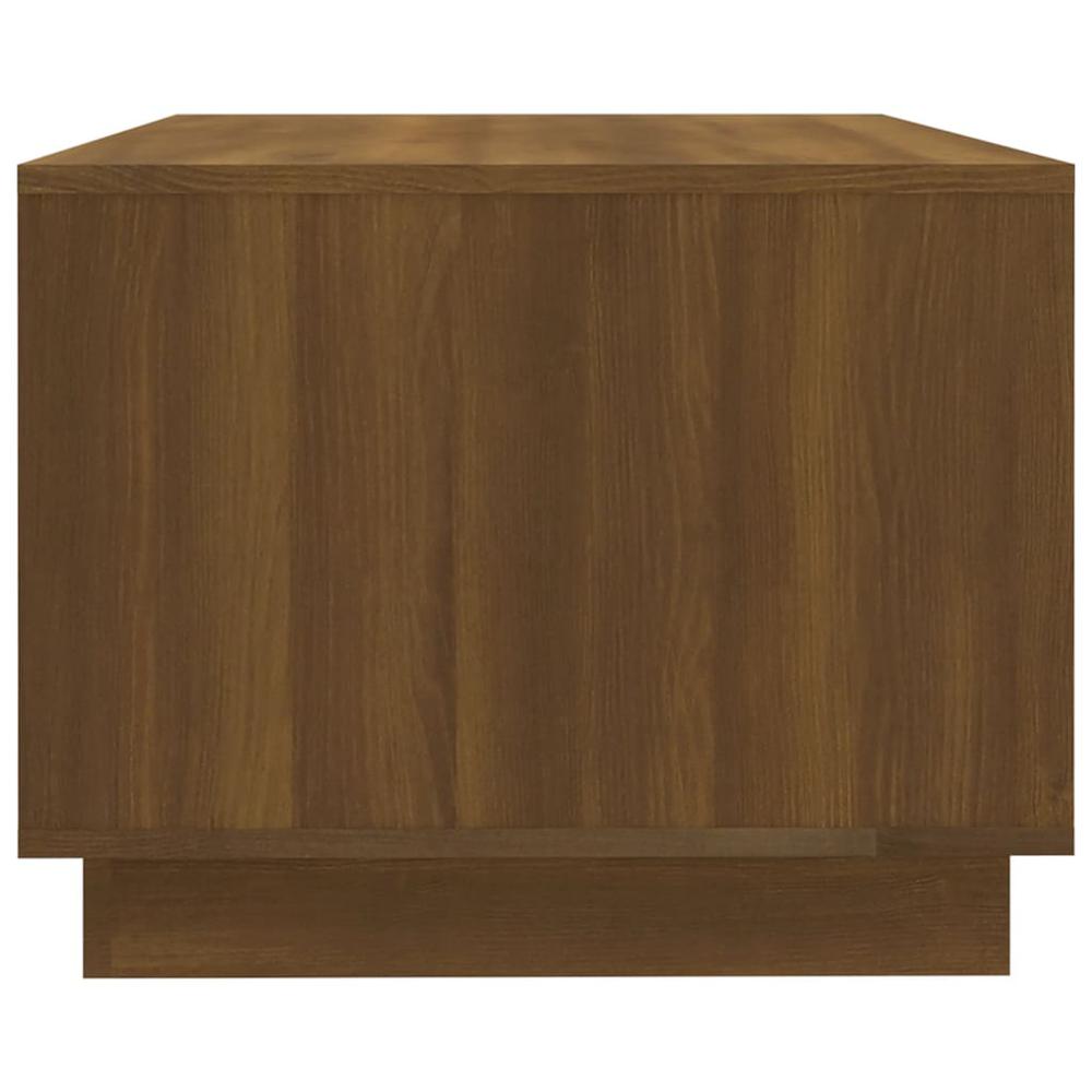 vidaXL Coffee Table Brown Oak 40.2"x21.7"x16.9" Engineered Wood. Picture 6
