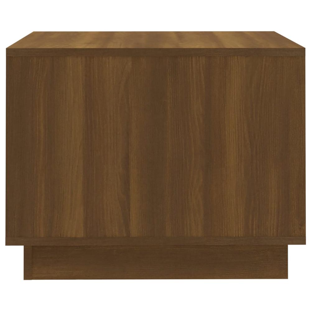 vidaXL Coffee Table Brown Oak 21.7"x21.7"x16.9" Engineered Wood. Picture 6