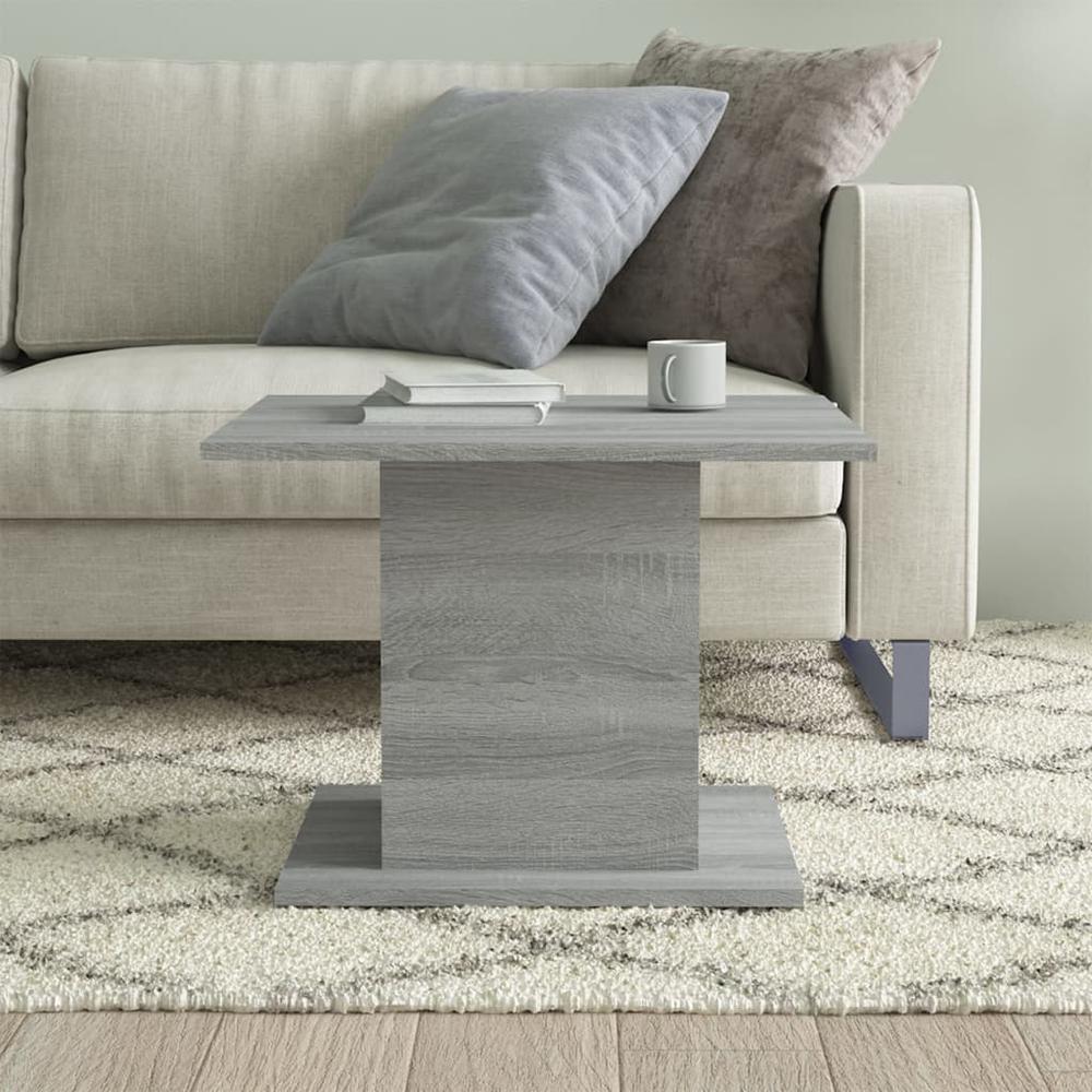 Coffee Table Gray Sonoma 21.9"x21.9"x15.7" Engineered Wood. Picture 3