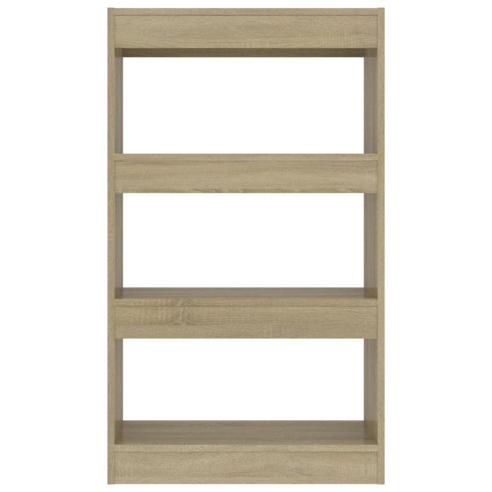 vidaXL Book Cabinet/Room Divider Sonoma Oak 23.6"x11.8"x40.6" Engineered Wood. Picture 5