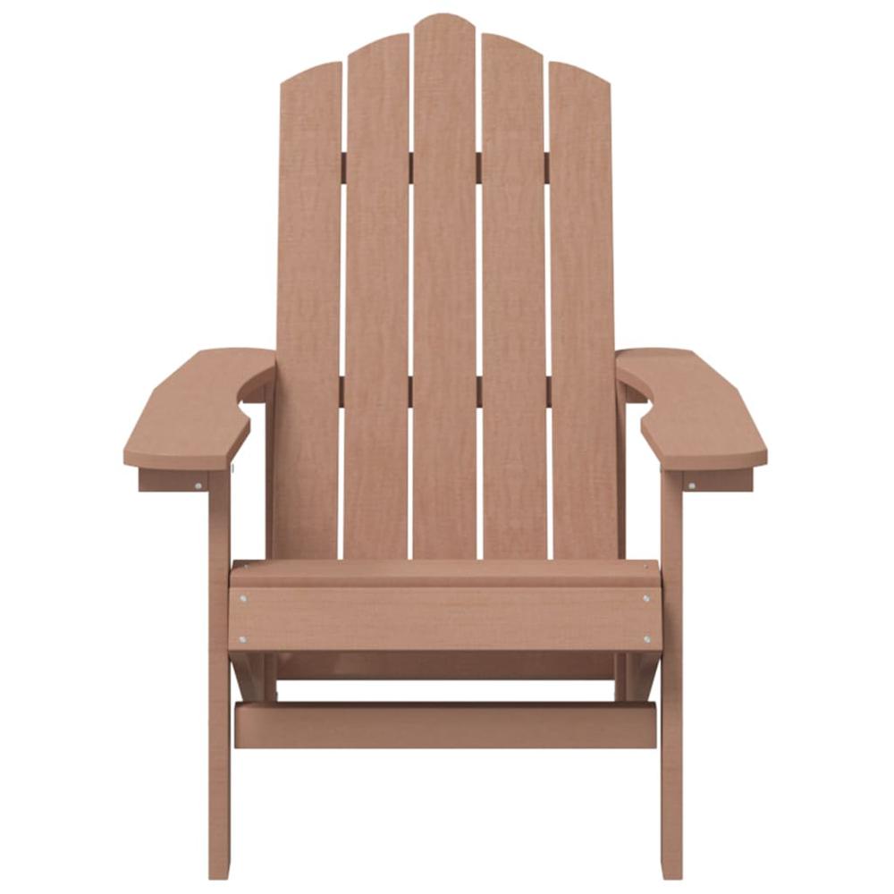 Patio Adirondack Chairs 2 pcs HDPE Brown. Picture 3