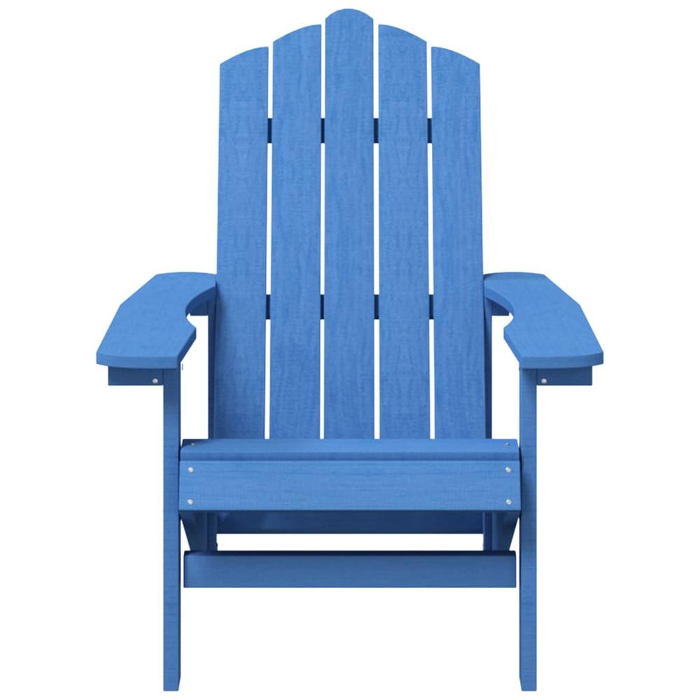 Patio Adirondack Chair with Table HDPE Aqua Blue. Picture 3