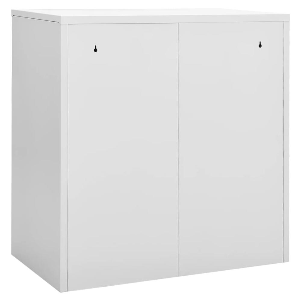 Locker Cabinets 2 pcs Light Gray and Red 35.4"x17.7"x36.4" Steel. Picture 4