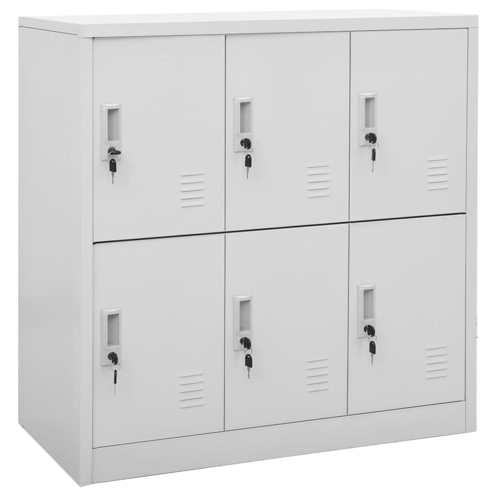 Locker Cabinets 5 pcs Light Gray 35.4"x17.7"x36.4" Steel. Picture 1