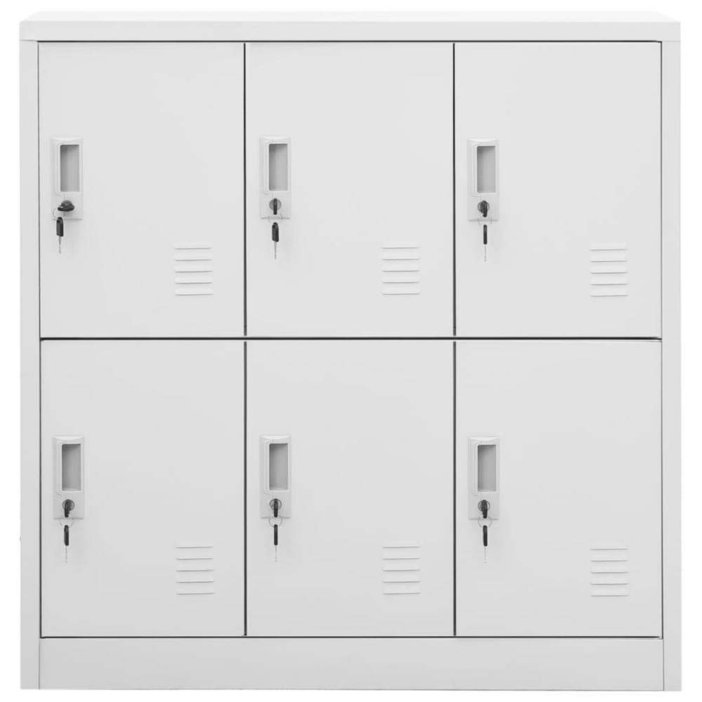 Locker Cabinets 5 pcs Light Gray 35.4"x17.7"x36.4" Steel. Picture 2