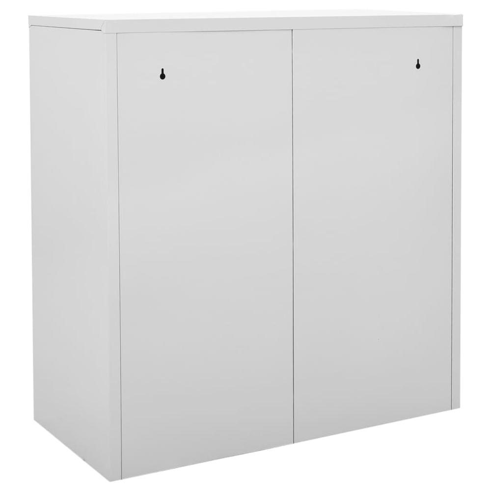 vidaXL Locker Cabinets 2 pcs Light Gray and Blue 35.4"x17.7"x36.4" Steel. Picture 5