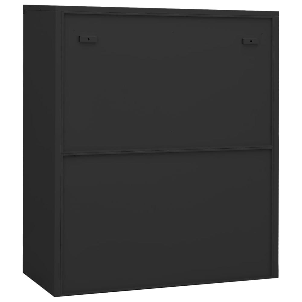 vidaXL Office Cabinet with Planter Box Anthracite 35.4"x15.7"x50.4" Steel. Picture 6