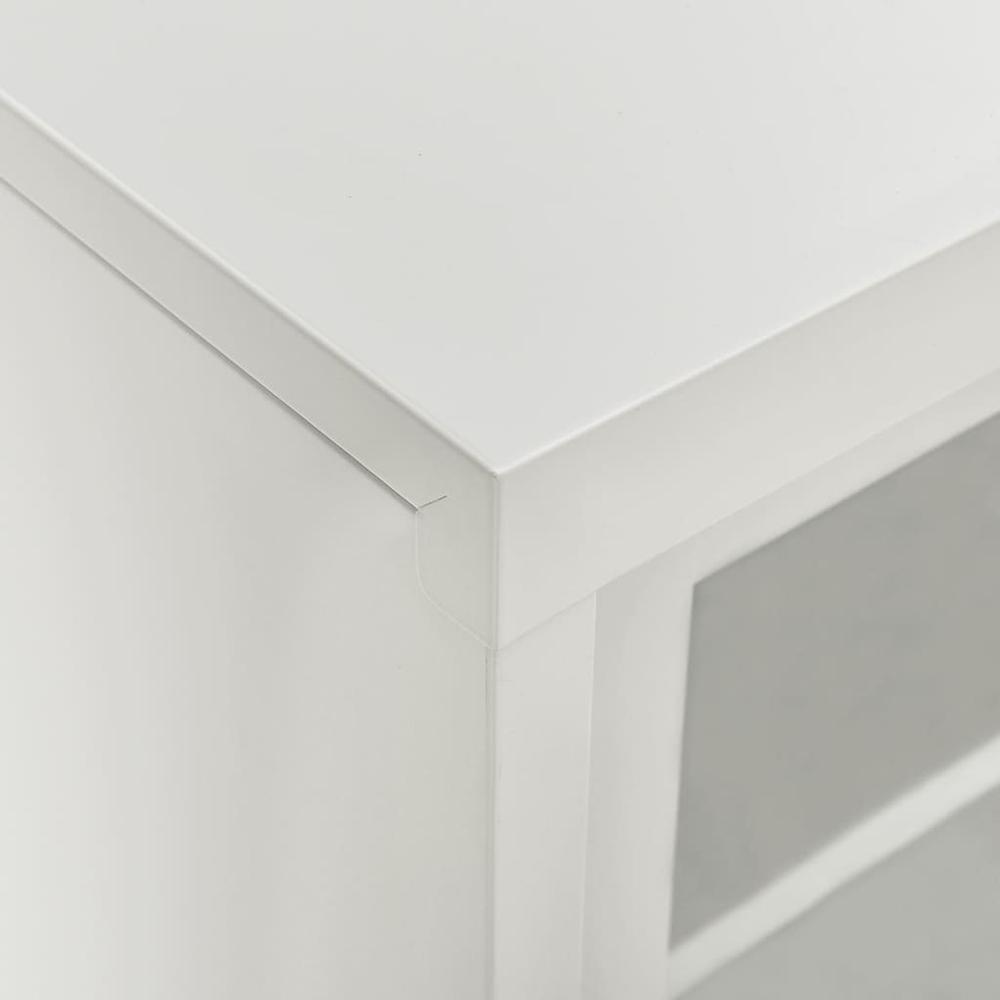 vidaXL Sliding Door Cabinet with Planter Box Light Gray Steel, 3095266. Picture 8