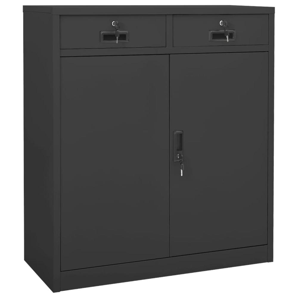 vidaXL Office Cabinet with Planter Box Anthracite 35.4"x15.7"x49.2" Steel, 3095271. Picture 5