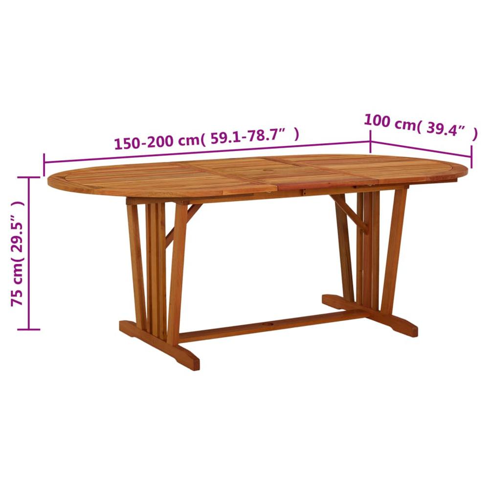 Patio Table 78.7"x39.4"x29.5" Solid Wood Eucalyptus. Picture 8