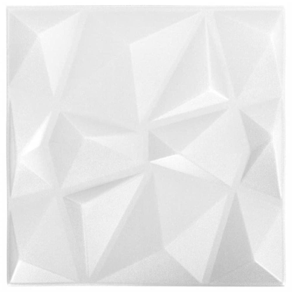 3D Wall Panels 24 pcs 19.7"x19.7" Diamond White 64.6 ftÂ². Picture 1
