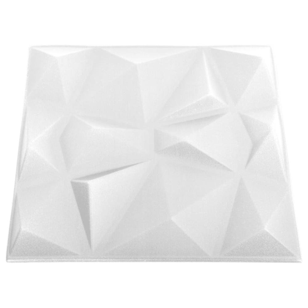 3D Wall Panels 24 pcs 19.7"x19.7" Diamond White 64.6 ftÂ². Picture 4