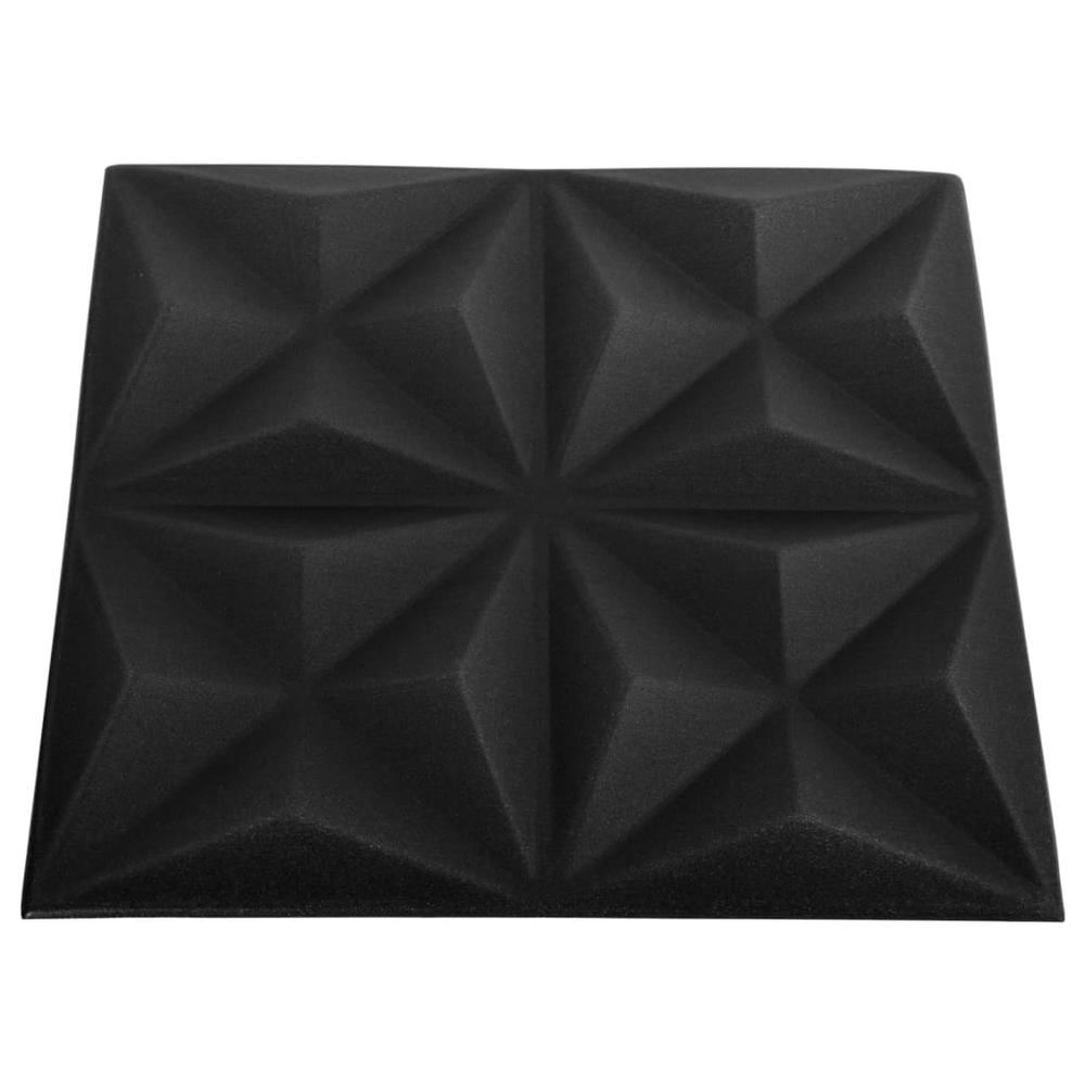 3D Wall Panels 24 pcs 19.7"x19.7" Origami Black 64.6 ftÂ². Picture 4