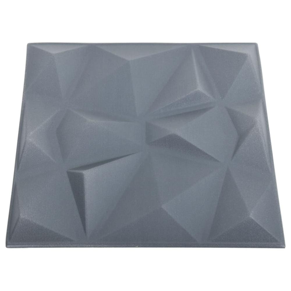 3D Wall Panels 24 pcs 19.7"x19.7" Diamond Gray 64.6 ftÂ². Picture 4