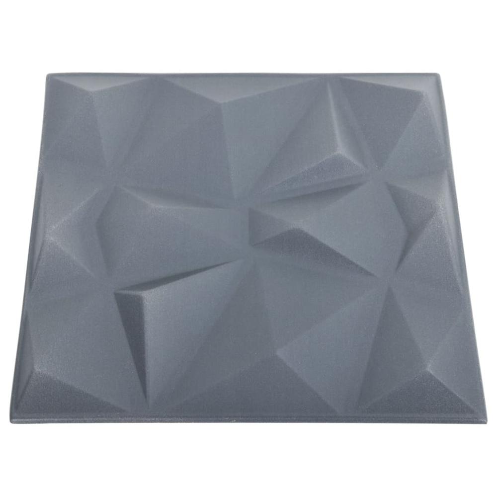 3D Wall Panels 48 pcs 19.7"x19.7" Diamond Gray 129.2 ftÂ². Picture 4