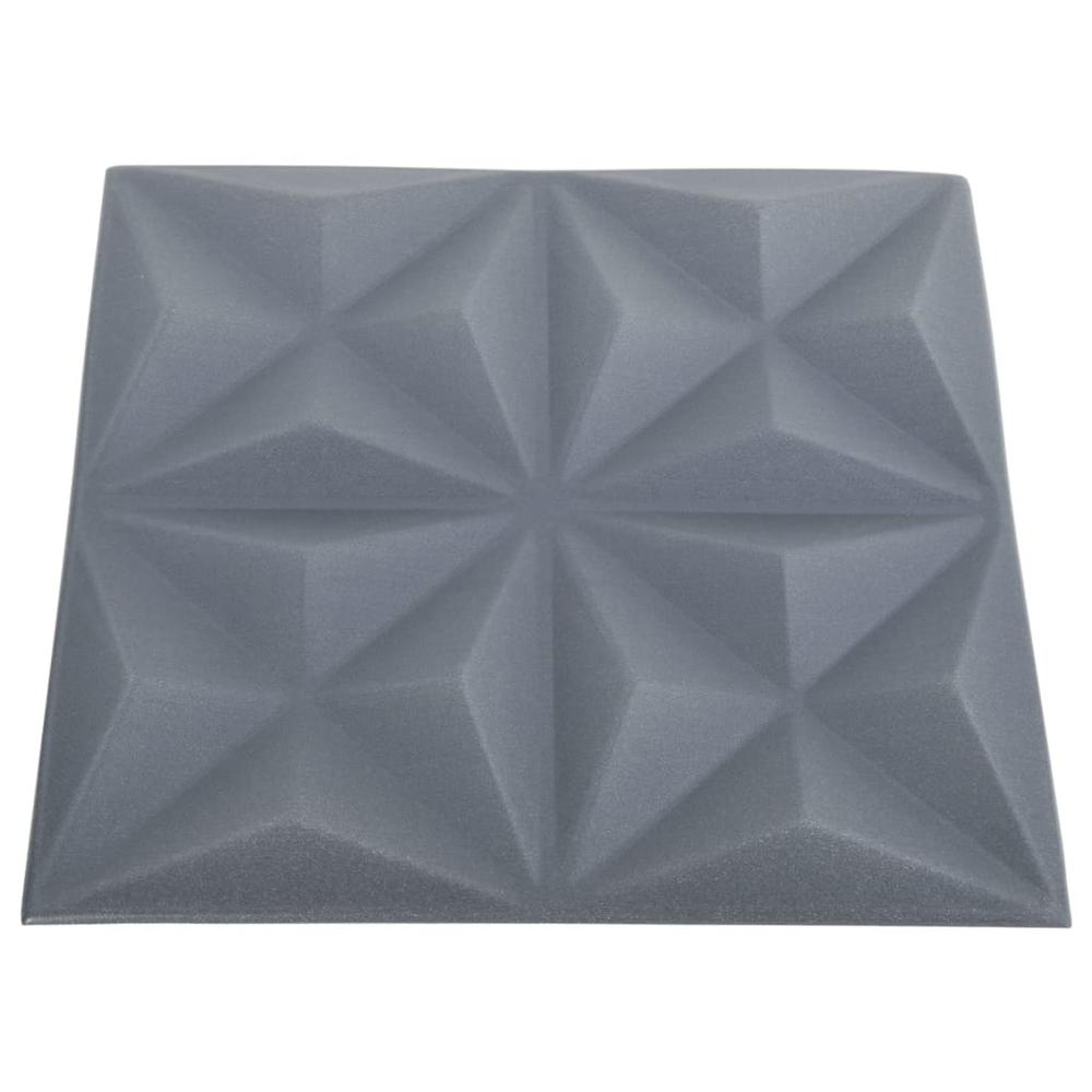3D Wall Panels 24 pcs 19.7"x19.7" Origami Gray 64.6 ftÂ². Picture 4