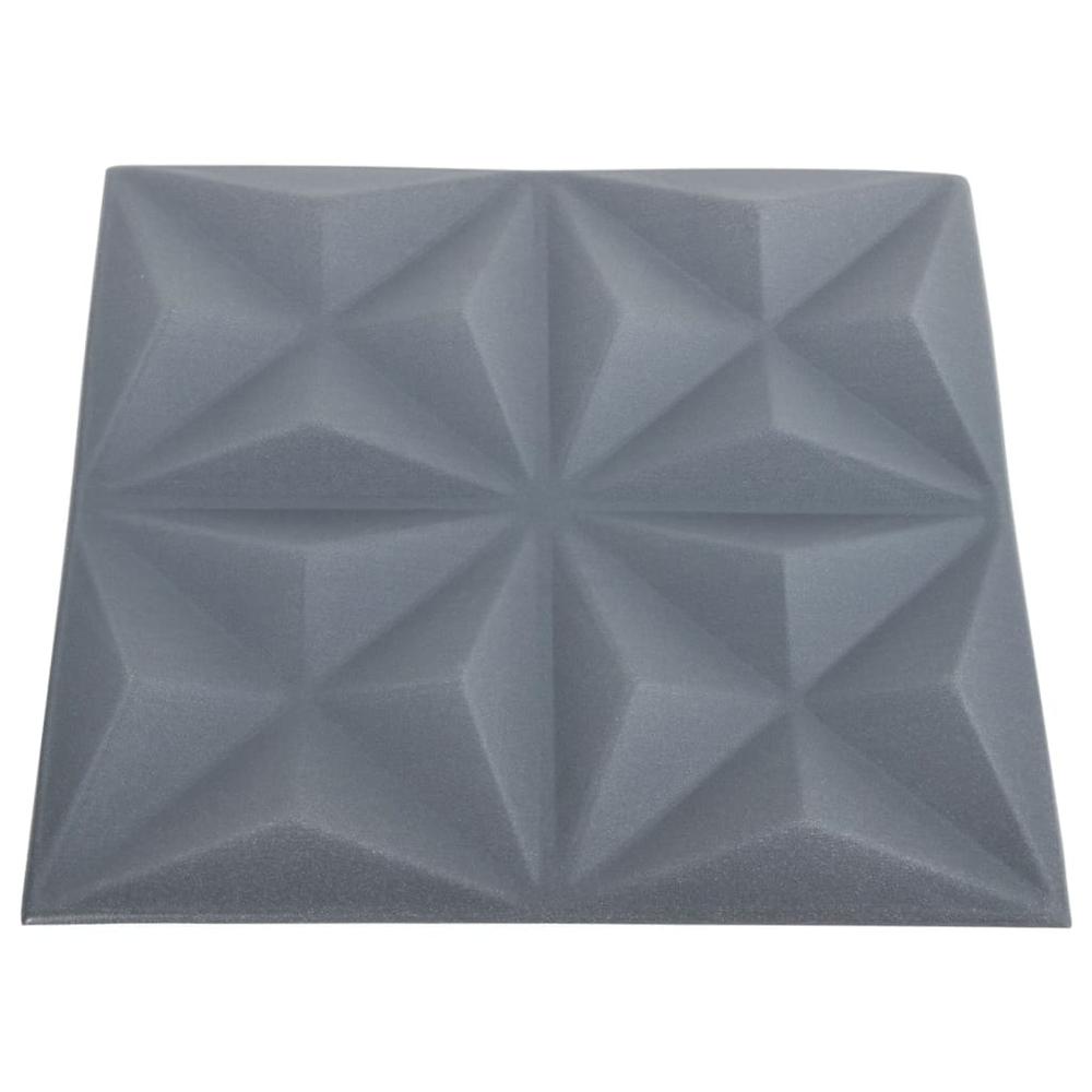3D Wall Panels 48 pcs 19.7"x19.7" Origami Gray 129.2 ftÂ². Picture 4