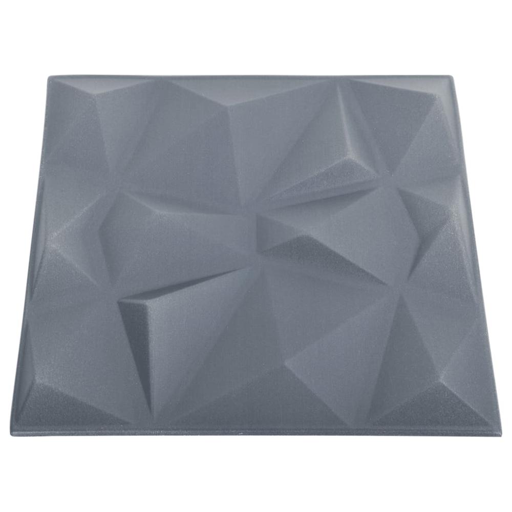 3D Wall Panels 12 pcs 19.7"x19.7" Diamond Gray 32.3 ftÂ². Picture 4