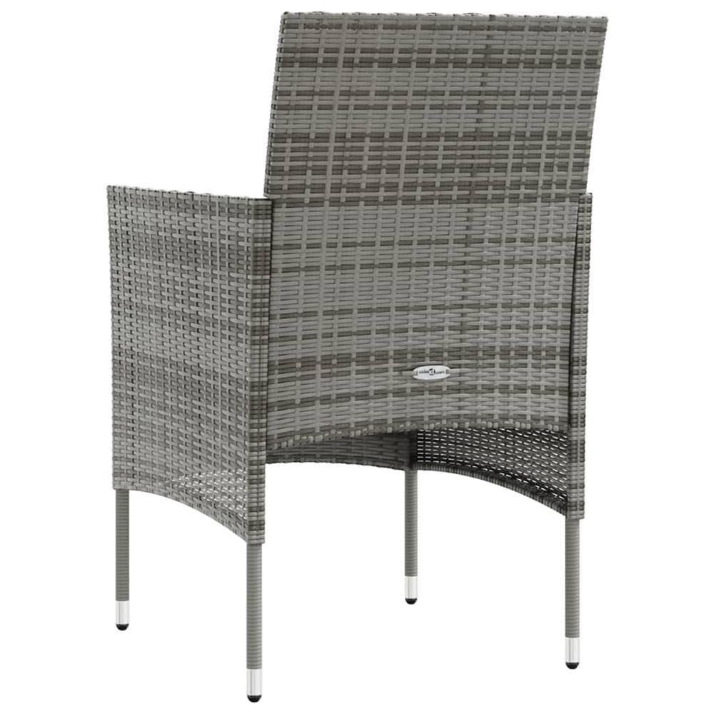 vidaXL 16 Piece Patio Lounge Set with Cushions Poly Rattan Gray, 3095960. Picture 8