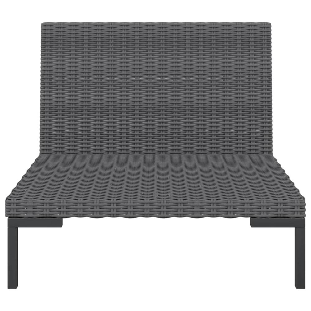 vidaXL Patio Sofa with Cushions Half Round Poly Rattan, 318600. Picture 6