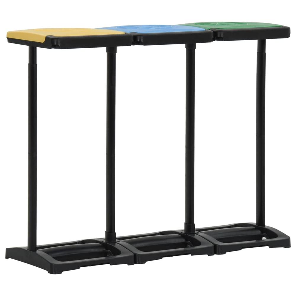 Bin Bag Stands with Lid 63.4 gal-87.2 gal Multicolor PP. Picture 3
