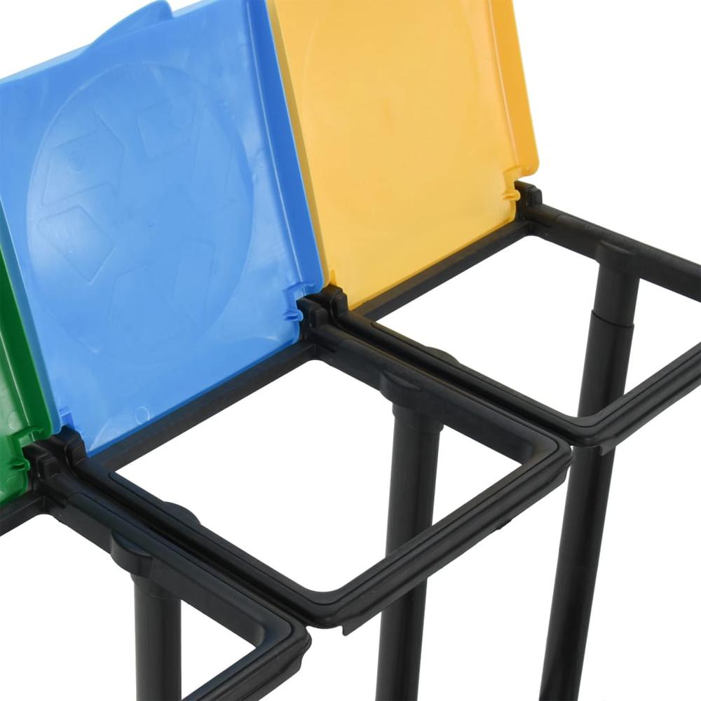 Bin Bag Stands with Lid 63.4 gal-87.2 gal Multicolor PP. Picture 6