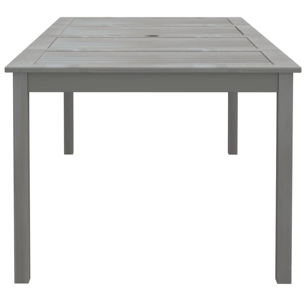 Patio Table Gray 78.7"x39.4"x29.5" Solid Wood Acacia. Picture 3