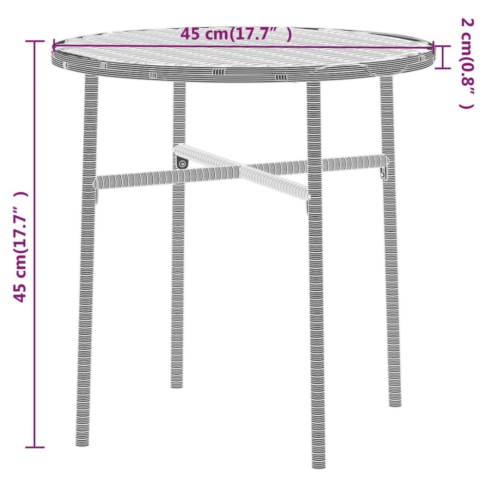 3 Piece Patio Dining Set Poly Rattan Anthracite. Picture 7