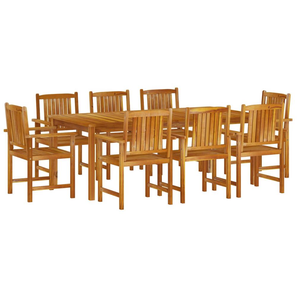 9 Piece Patio Dining Set Solid Wood Acacia. Picture 2