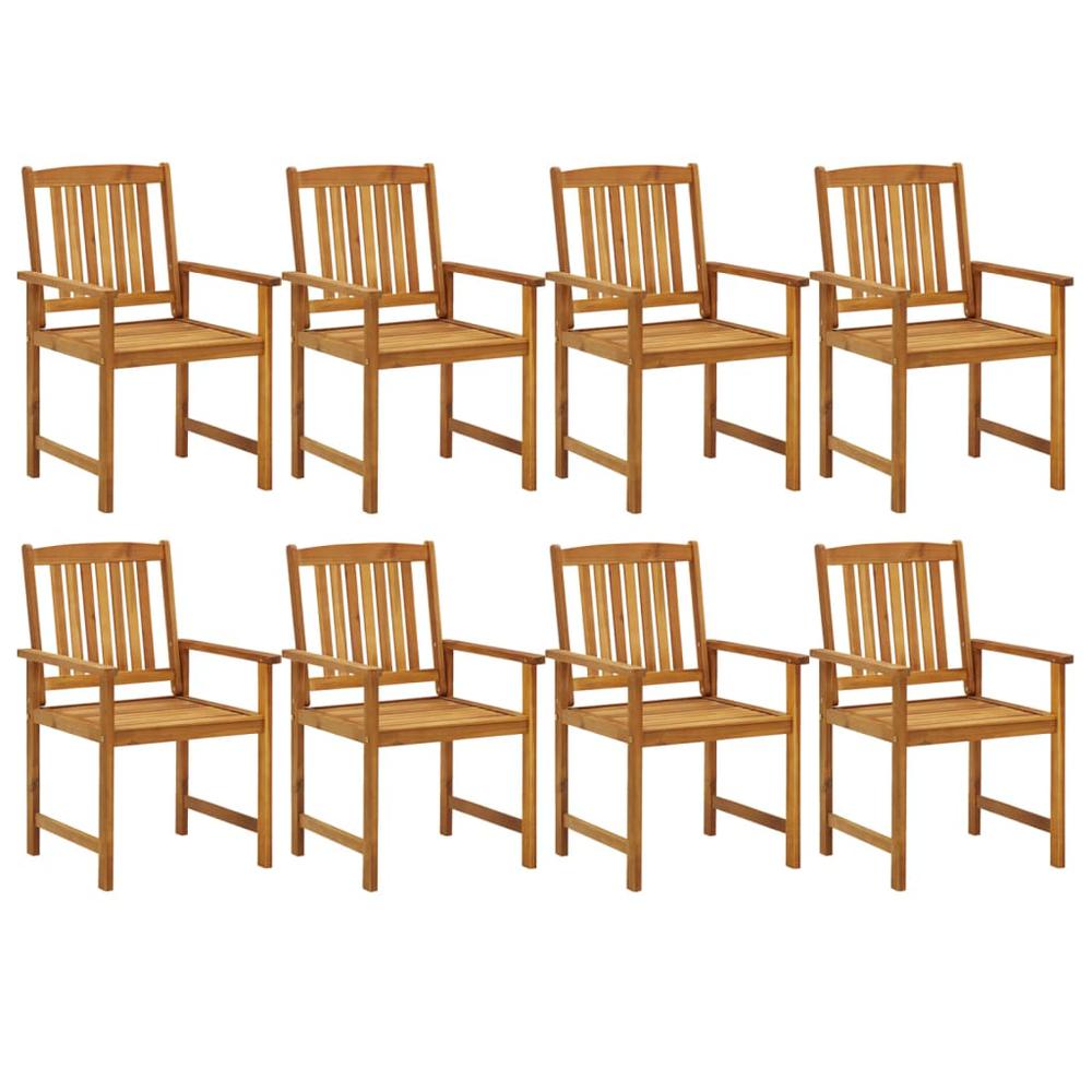 9 Piece Patio Dining Set Solid Wood Acacia. Picture 3