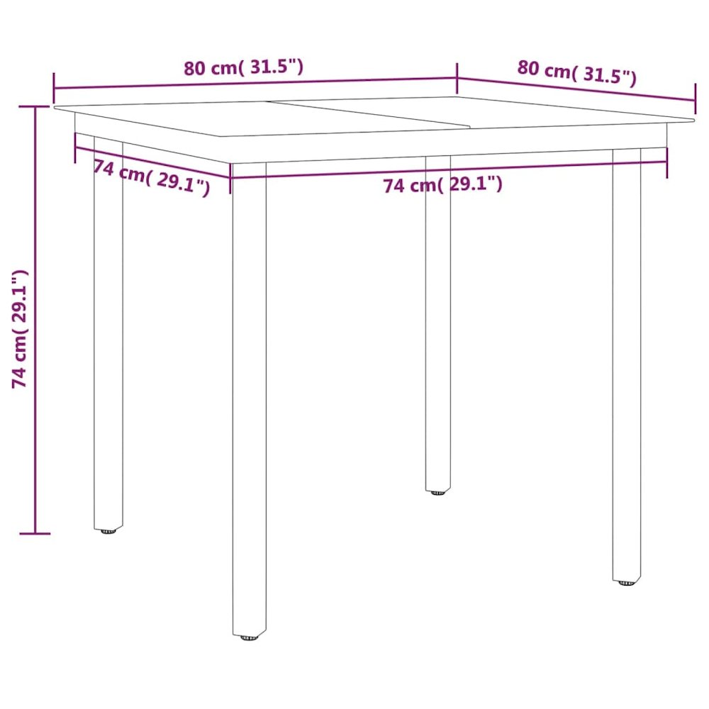 5 Piece Patio Dining Set Black. Picture 8