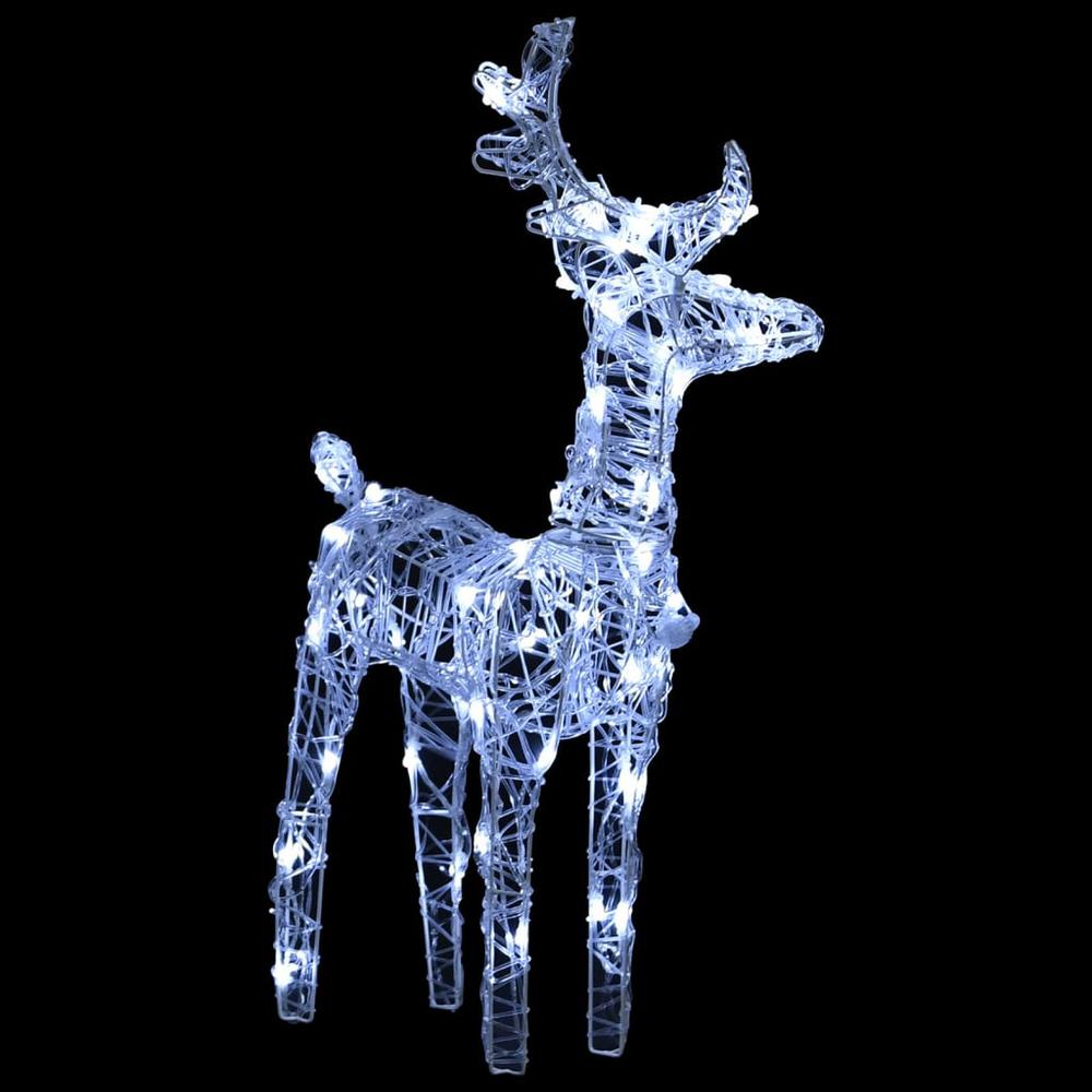 vidaXL Christmas Reindeers 2 pcs Cold White 80 LEDs Acrylic. Picture 6