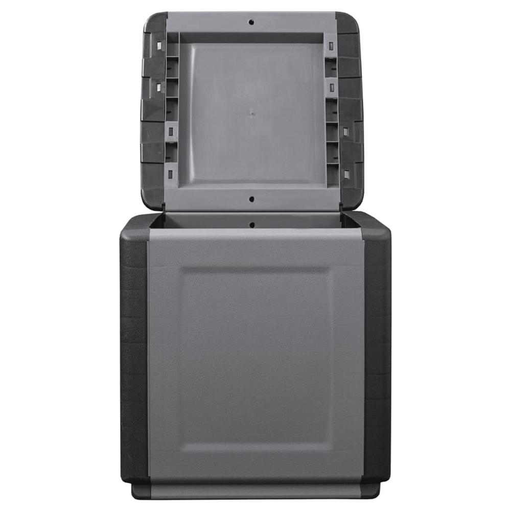 Patio Storage Box 21.3"x20.9"x22.4" 34.3 gal Dark Gray and Black. Picture 4