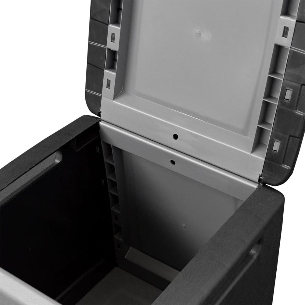 Patio Storage Box 21.3"x20.9"x22.4" 34.3 gal Dark Gray and Black. Picture 5