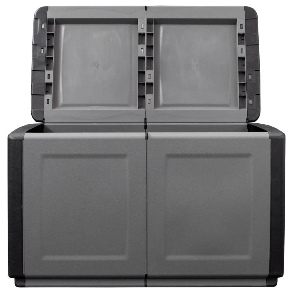 Patio Storage Box 37.8"x20.9"x22.4" 60.8 gal Dark Gray and Black. Picture 6