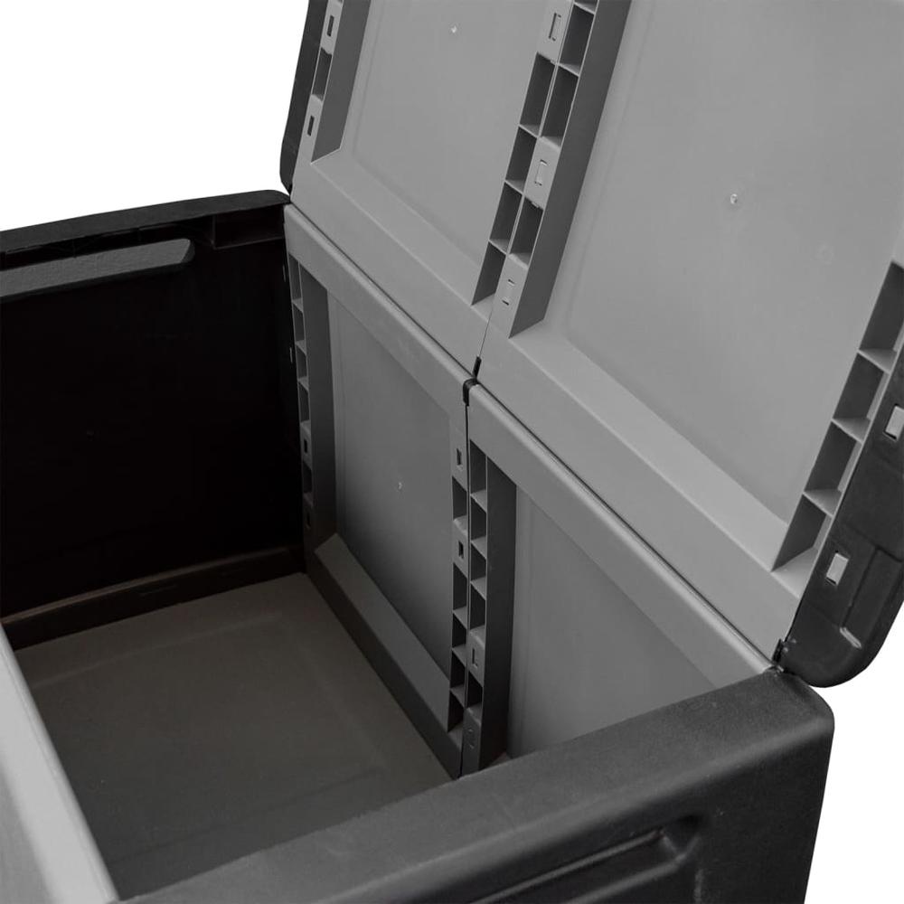 Patio Storage Box 37.8"x20.9"x22.4" 60.8 gal Dark Gray and Black. Picture 7
