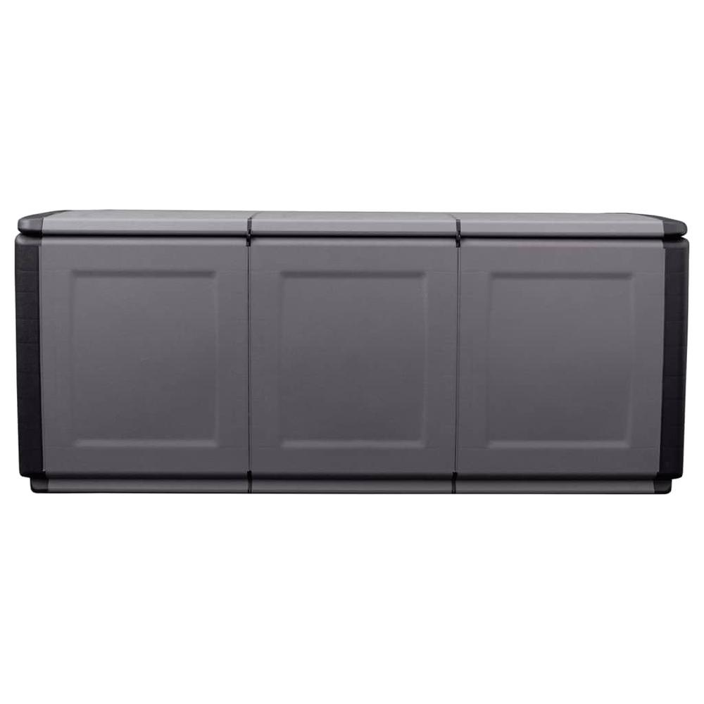 Patio Storage Box 54.3"x20.9"x22.4" 87.2 gal Dark Gray and Black. Picture 2