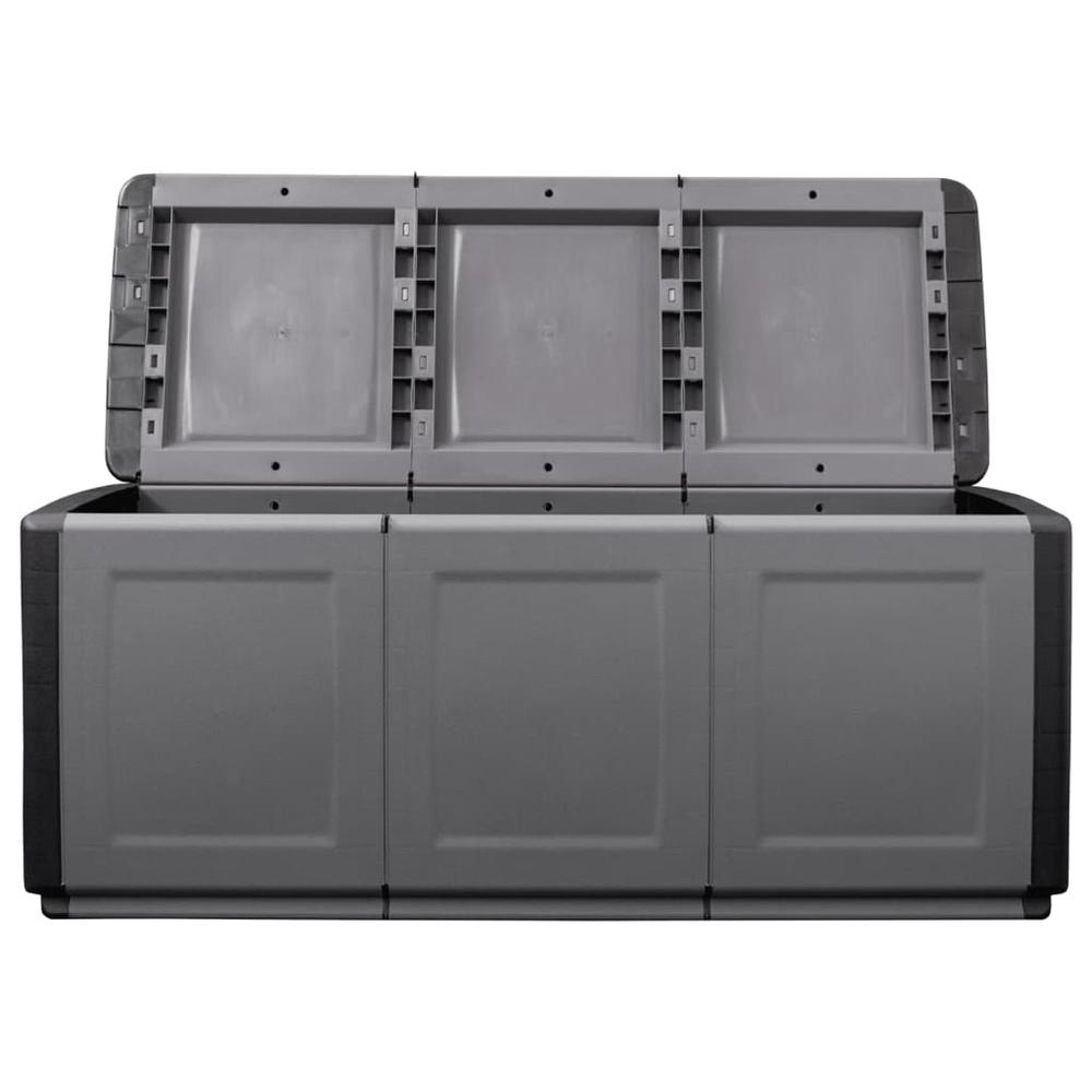 Patio Storage Box 54.3"x20.9"x22.4" 87.2 gal Dark Gray and Black. Picture 5