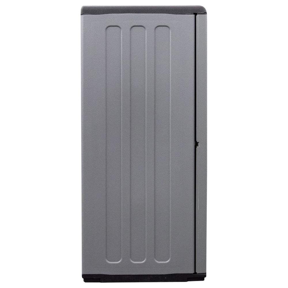Garden Storage Cabinet Gray and Black 40.2"x14.6"x33.1" PP. Picture 4