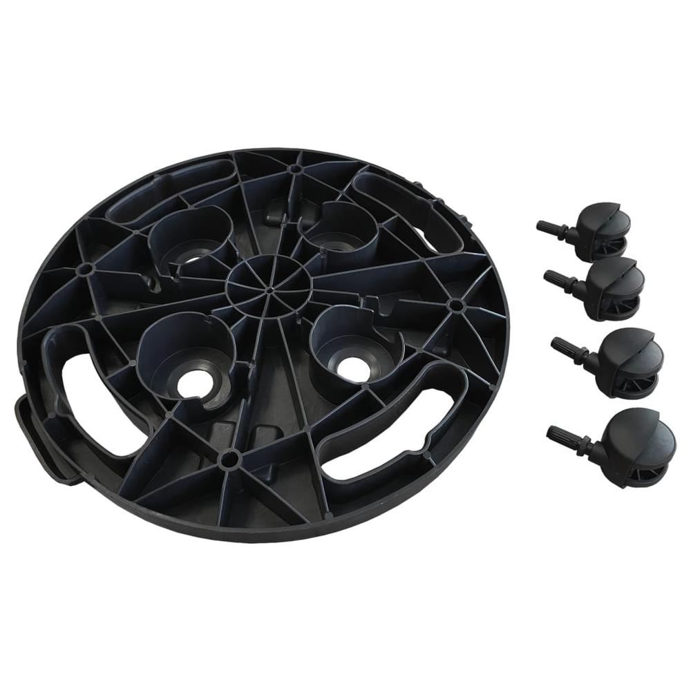 Plant Trolley with Wheels Diameter 11.8" Black 374.8 lb. Picture 5