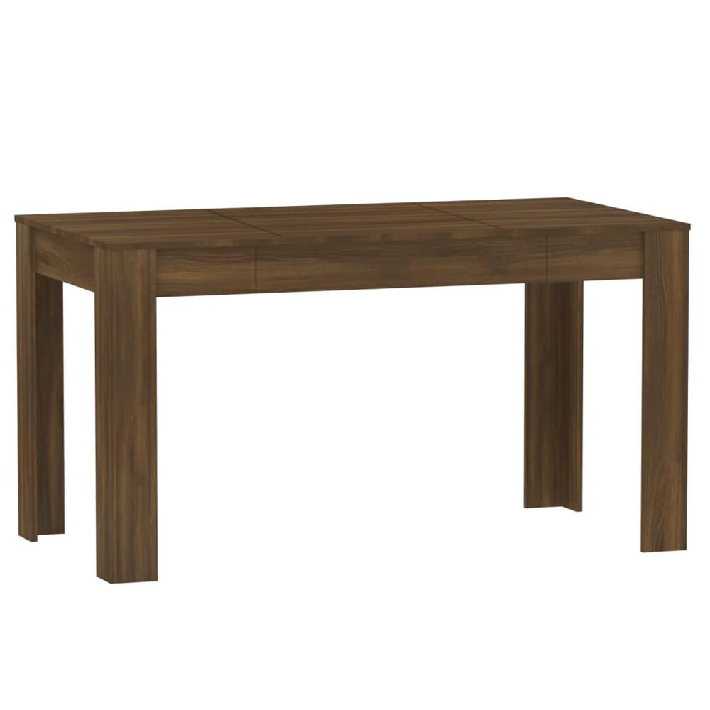 Dining Table Brown Oak 55.1"x29.3"x29.9" Engineered Wood. Picture 1