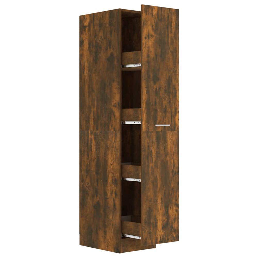 Apothecary Cabinet Smoked Oak 11.8"x16.7"x59.1" Engineered Wood. Picture 1