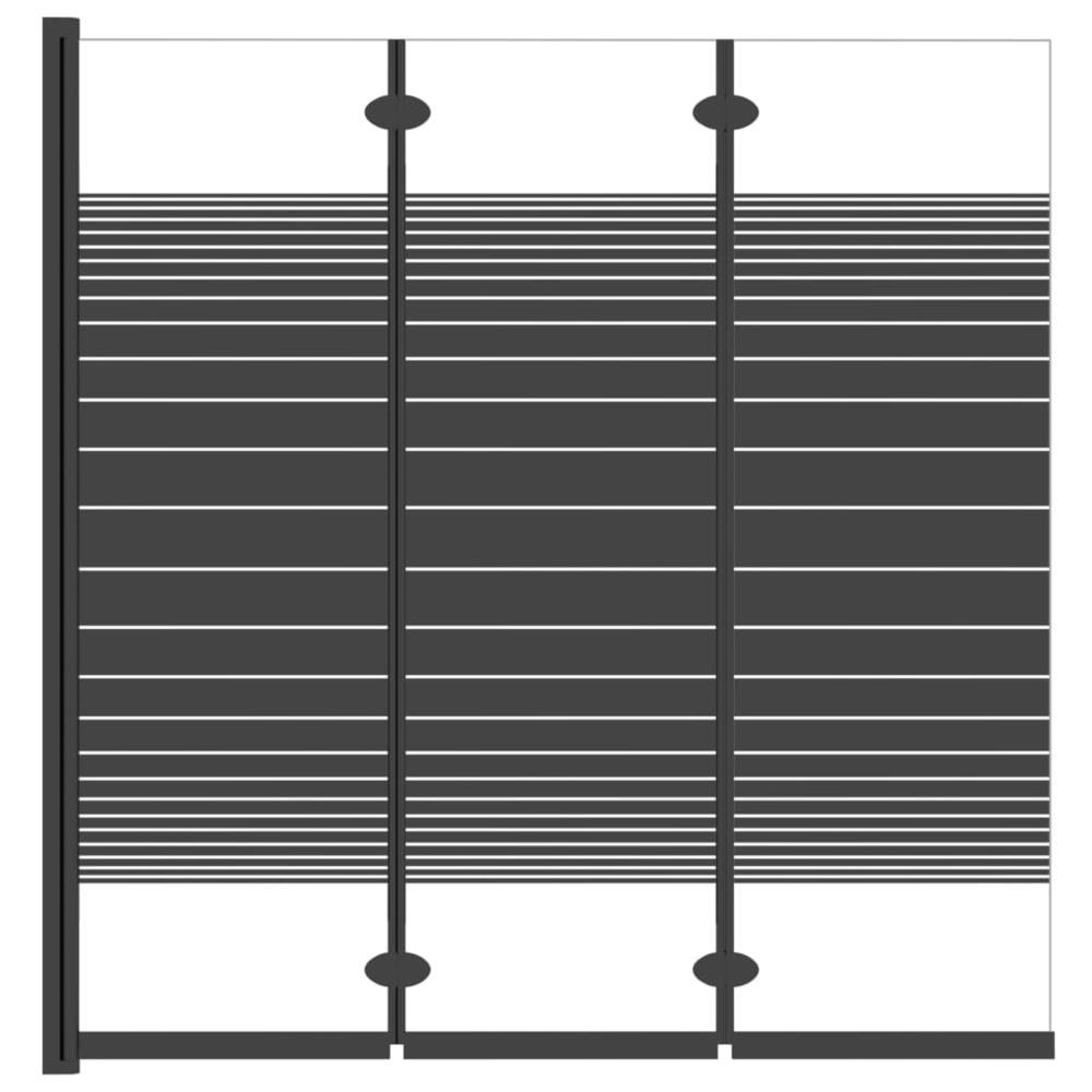 Foldable Shower Enclosure 3 Panels 51.2"x51.2" ESG Black. Picture 3