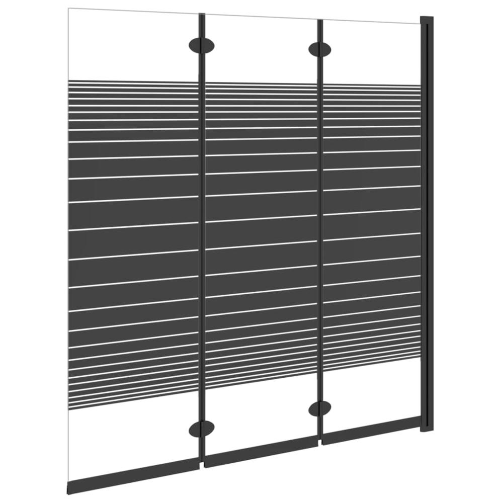 Foldable Shower Enclosure 3 Panels 51.2"x51.2" ESG Black. Picture 6