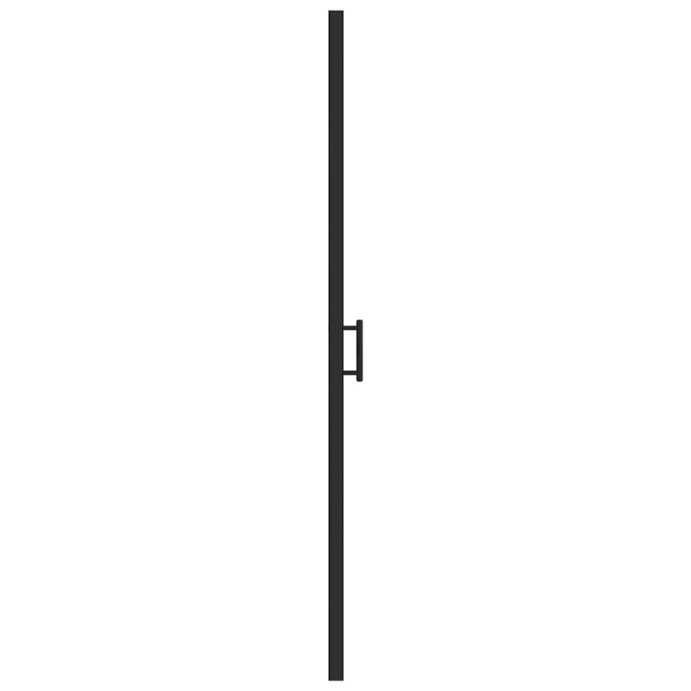 Shower Door 39.4"x70.1" Half Frosted Tempered Glass Black. Picture 3