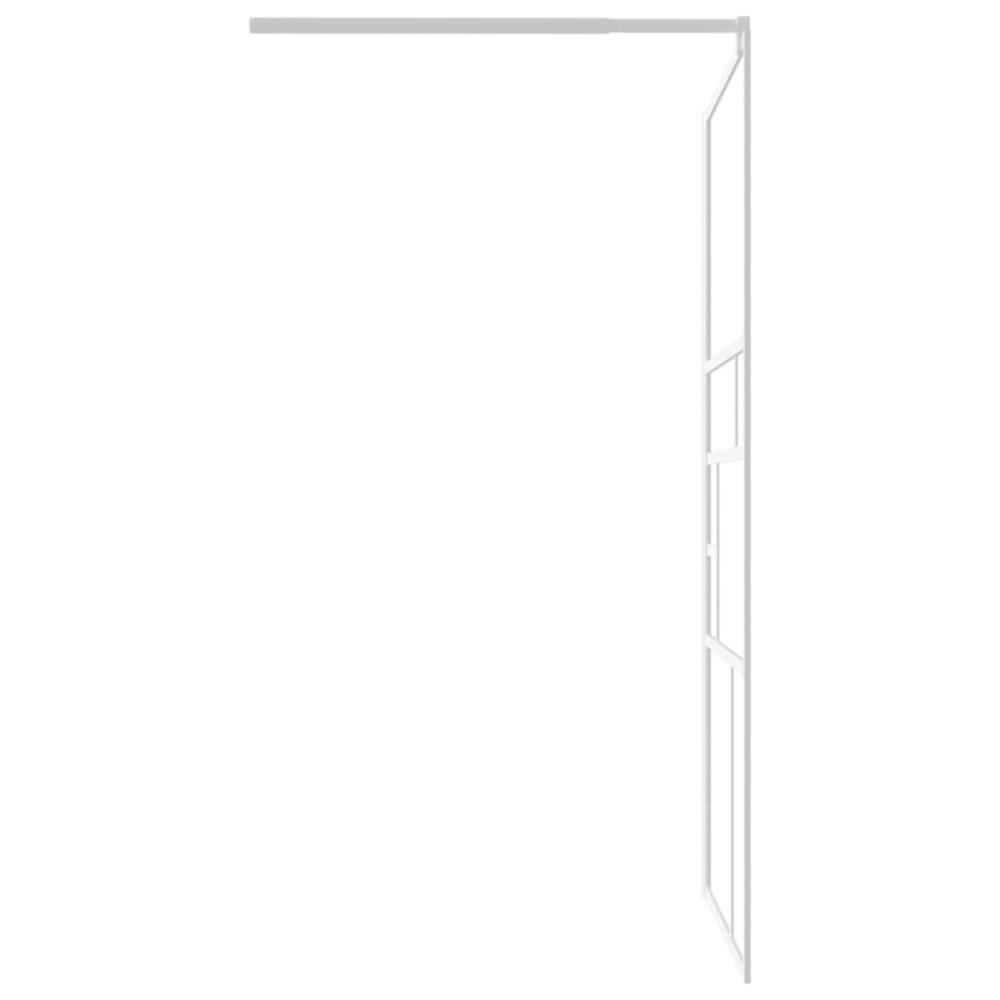 Walk-in Shower Wall 45.3"x76.8" ESG Glass White. Picture 4