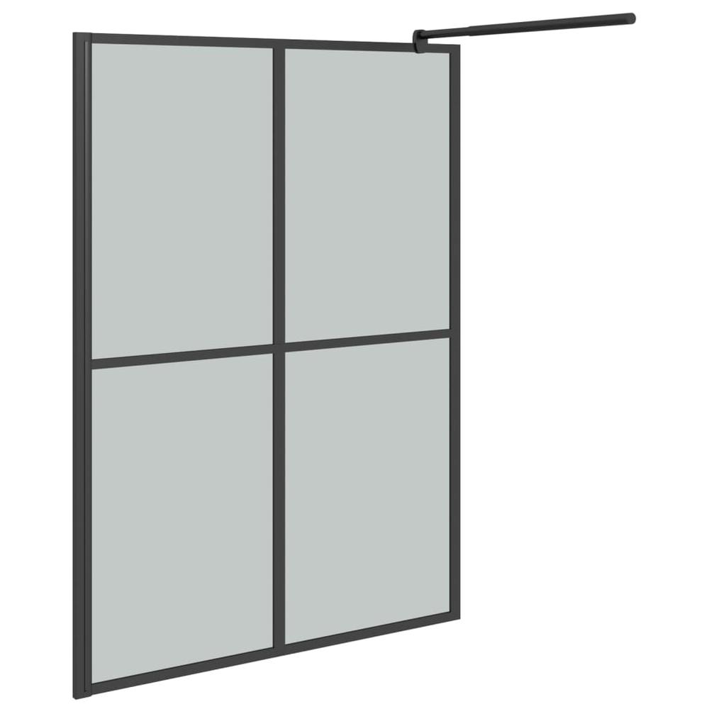 Walk-in Shower Screen 55.1"x76.8" Dark Tempered Glass. Picture 4