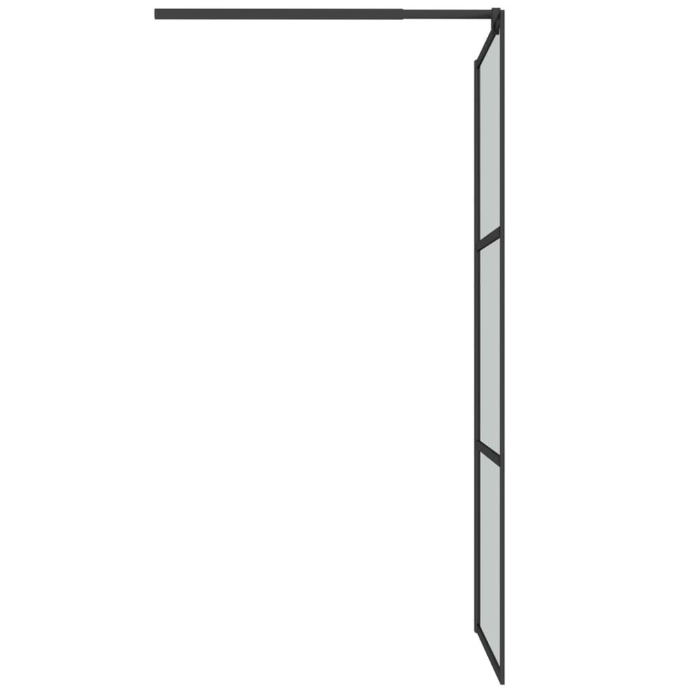 Walk-in Shower Wall 31.5"x76.8" Dark ESG Glass Black. Picture 4