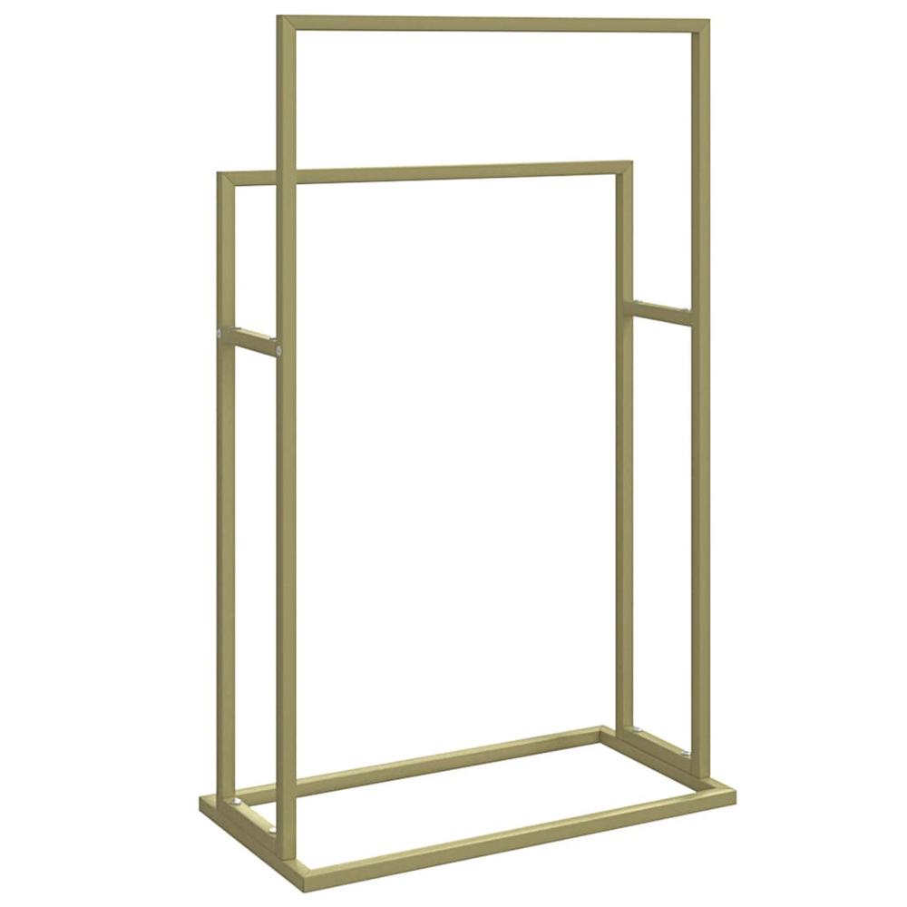 Freestanding Towel Rack Gold 18.9"x9.4"x30.9" Iron. Picture 4